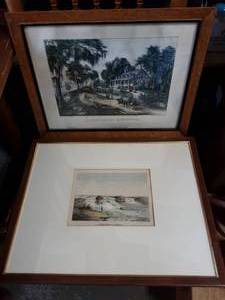 2-Vintage Framed Prints
