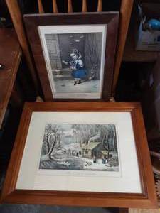 2-Vintage Framed Prints