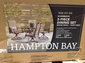 lot 1 image: Riverbrook  5 piece Dining Set customer return not used