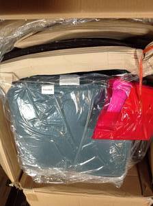 lot 6 image: Terrace View 4-Piece Wicker Patio Conversation Seating Set with Green Cushions customer return see pictures