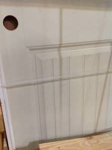 lot 26 image: Lot o 2 Masonite 36 in. x 80 in. Solidoor Cheyenne 2-Panel Solid-Core Smooth Primed Composite Single Prehung Interior Door see pictures