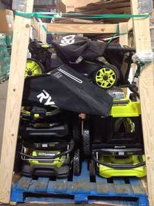 lot 37 image: Lot of assorted Ryobi Lawnmowers various conditions not checked customer returns see pictures