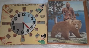 lot 319 image: Vintage Tick-Tock Primary Clock Tea...