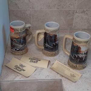 lot 337 image: Set of 3 Miller Genuine Draft Stein...