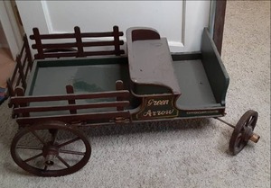 lot 345 image: Vintage decorative wooden carriage ...