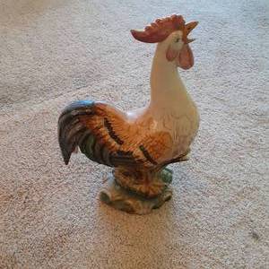 lot 409 image: Large 27 Glazed Ceramic Rooster St...