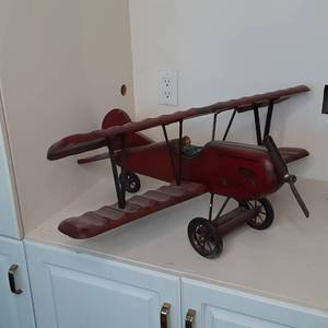 lot 440 image: Vintage Heavy Duty Wooden Airplane ...