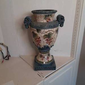 lot 454 image: Mosaic Tile Decorative Vase approx ...