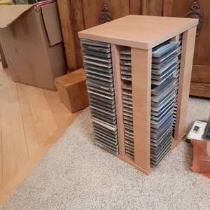 lot 455 image: Lazy Susan Style CD Storage Display...