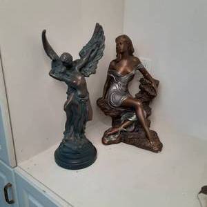 lot 468 image: Lot of 2 Statues. One is of a  Godd...