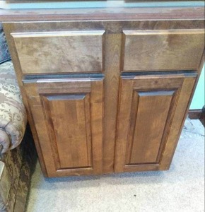 lot 28 image: Bathroom Vanity Cabinet False Draw...
