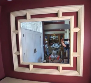lot 43 image: Wall Mirror 53 X 47 Excellent Co...