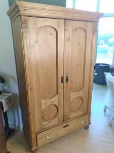 lot 61 image: Large Wood Storage Cabinet (42.25 X...