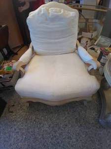 lot 64 image: White Side Chair (36 X 33 X 41)...