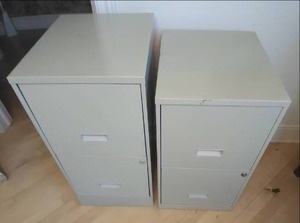 lot 70 image: (2) Metal File Cabinets Standard S...