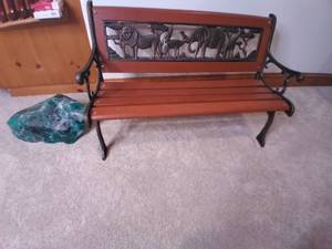 lot 79 image: Steel Frame Childs Bench (33 X 13...