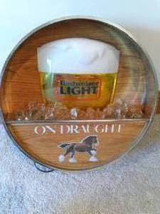 lot 93 image: Vintage Lighted Bud Light Beer Sign...
