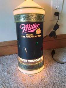 lot 97 image: Vintage Lighted Miller Beer Sign 16...