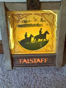 lot 101 image: Vintage Lighted Falstaff Beer Sign ...