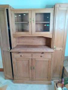 lot 113 image: Solid Wood Hutch With Storage Great...