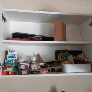 lot 503 image: Contents of Bottom Cabinet Shelf in...