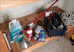 lot 507 image: Contents of Lower Garage Workbench ...