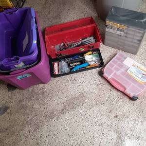 lot 509 image: 3 Empty Storage Totes (no lids) New...