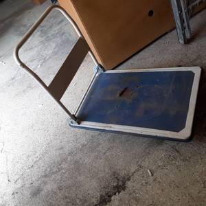lot 519 image: Metal Moving Cart with Wheels In Go...