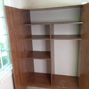 lot 537 image: Large Wood Garage Cabinet with lots...