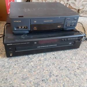 lot 496 image: Hitachi VHS Player and Denon 5 Disc...