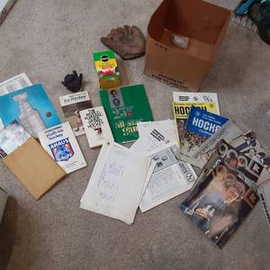 lot 581 image: Box lot of Hockey Memorabilia (most...