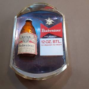 lot 597 image: 3d Budweiser 12oz Bottle Advertisem...