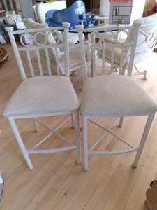 lot 158 image: (2) Bar Stools (17.5 X 19 X 39)...