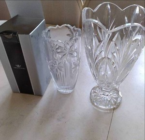 lot 218 image: (2) Crystal Vases See Photos...