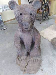 lot 224 image: Large Outdoor Wood Bear Statue 12 ...