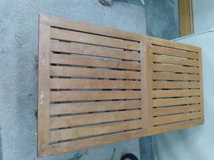 lot 228 image: (2) Wood Folding Tables (18 X 18 ...