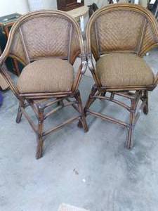 lot 263 image: (2) High Top Chairs ...
