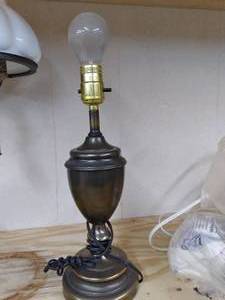 lot 297 image: (2) Vintage Lamps, & Light Housing ...