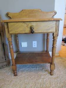 lot 396 image: Solid Wood Vintage Side Table...