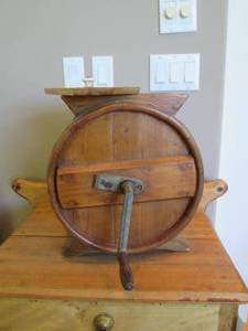 lot 404 image: Antique Wooden Keg Shaped Churn, In...