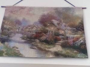 lot 60 image: Thomas Kinkade Tapestry (34 X 27)...