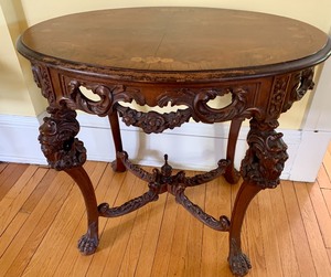Heavily Carved Antique Table