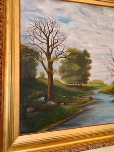 Stunning Very Large Elaborately Framed Oil Painting