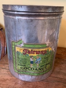 Vintage Fairway Cocoanut Tin