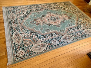 Wonderful Area Rug in Shades of Green and More