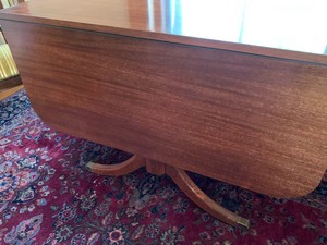 Duncan Phyfe Table and Two Chairs