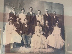 Antique Framed Formal Photograph Table Rock, Nebraska High School Graduation