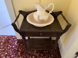 Vintage Washstand, Basin and Mirror