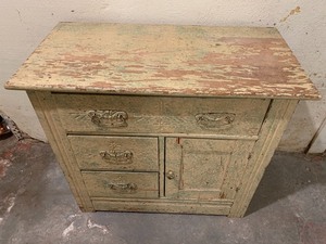 Vintage WoodPainted Wash Stand