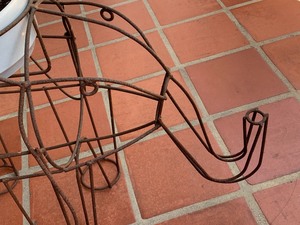 Decorative MetalWire Elephant Figurine Planter